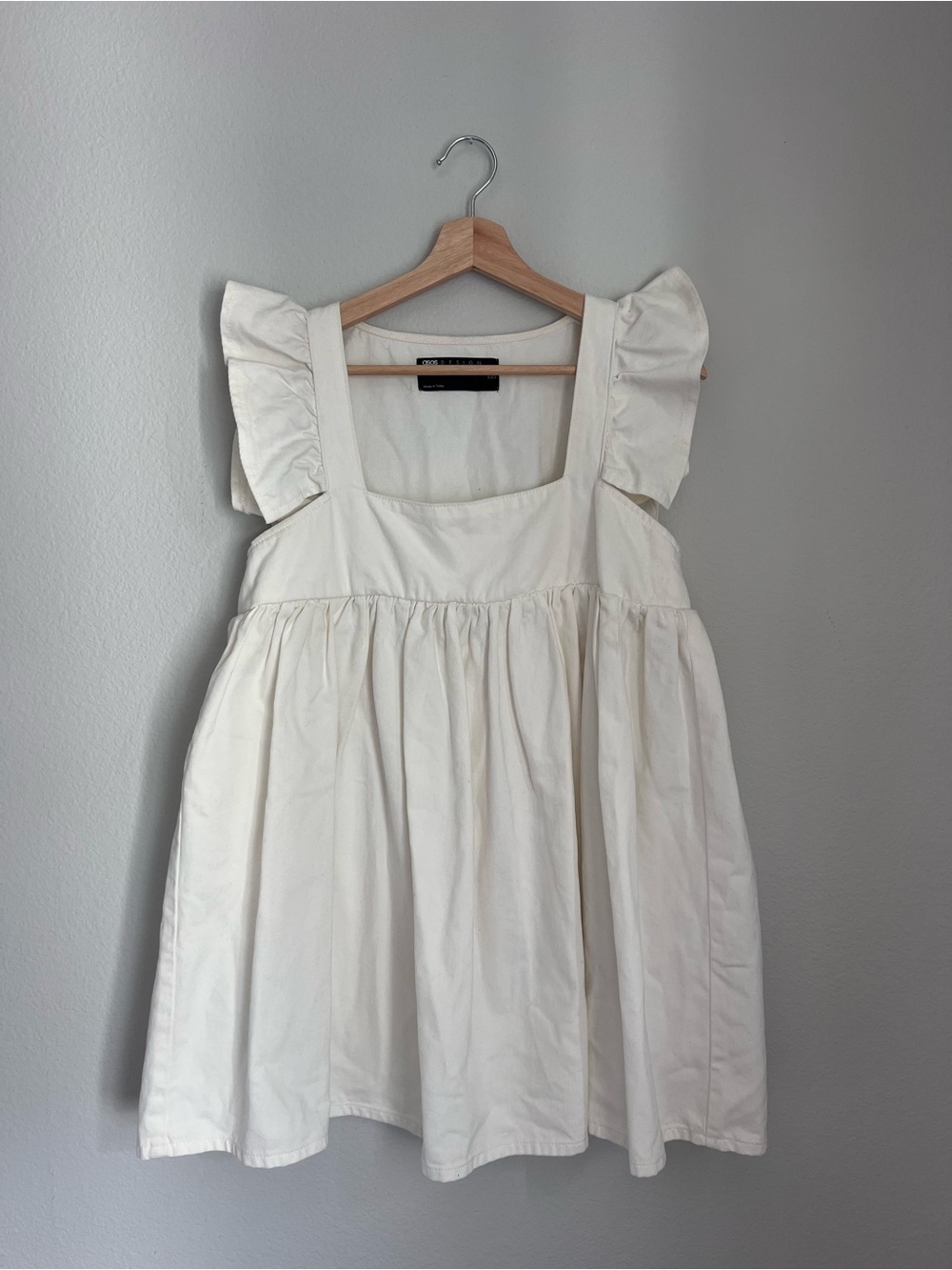 ASOS Babydoll Mini Dress in Cream